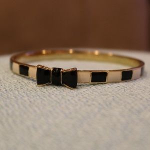 Kate Spade Black & White Bow Bangle
